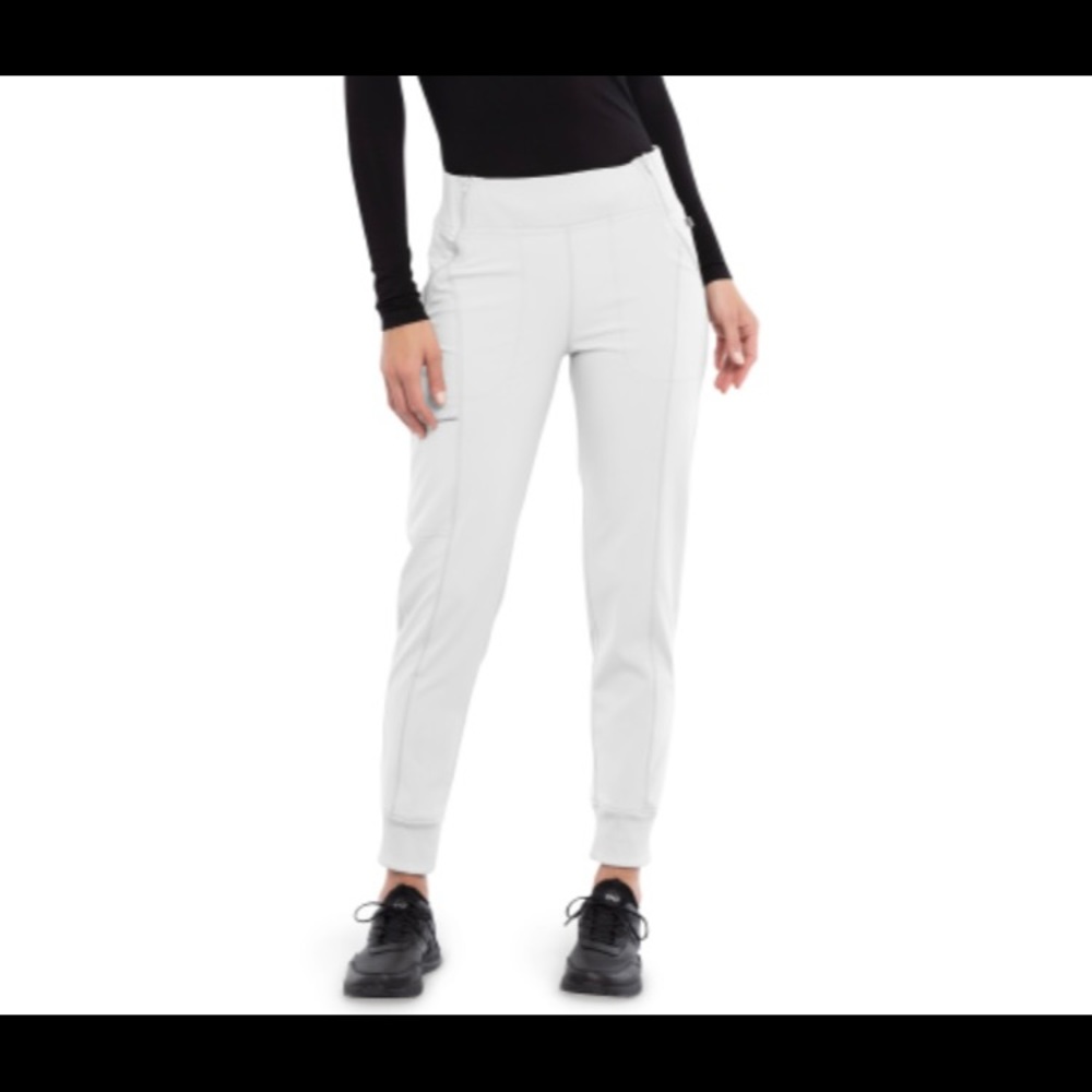 Cherokee Infinity White Elastic Waist Jogger Pant - Size Small